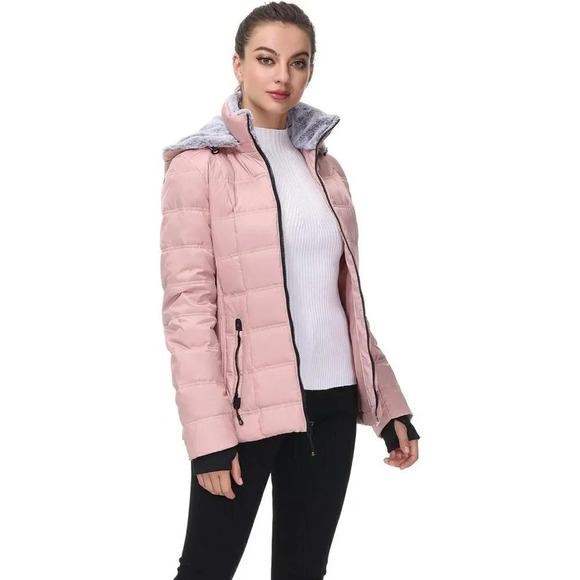 Midweight Down Puffer Warm Hooded Winter Down Jacket for Women - Picture 4 of 6